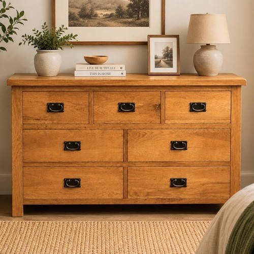 Oak drawer chest - oak, –