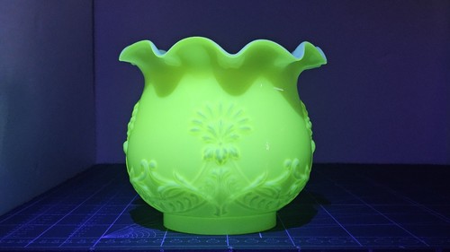 Antique uranium glass oil - glass,