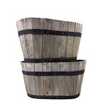 Aged Wood Whiskey Barrel Style