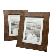 Pair Dark Brown Solid Wooden