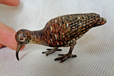 19TH CENTURY AUSTRIAN COLD PAINTED BRONZE CURLEW / GAME BIRD – MARKED AUSTRIA