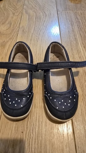 Clarks girls navy - navy/white, polka