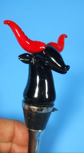 Glass wine bottle stopper - glass,