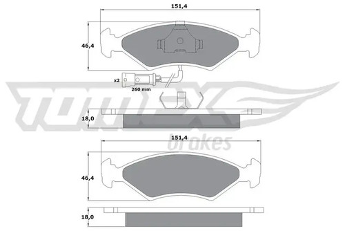 Brake pads front axle - brake,
