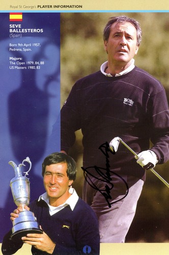 Seve ballesteros signed photo - signed,