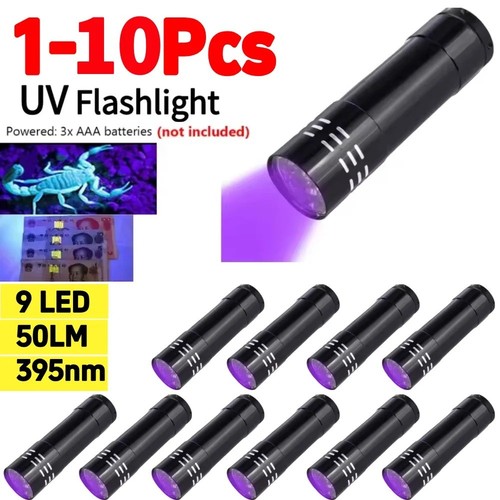 10pcs led uv flashlight - 1-10pcs,