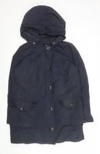 Zara Mens Blue Hooded Parka