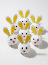 6pcs Easter Bonnet Pompom