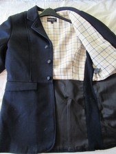 NAVY Sz 44 .Uk 20 - 22  Equetech FROCK HUNT Coat.Quality - wool - hounds - Trail