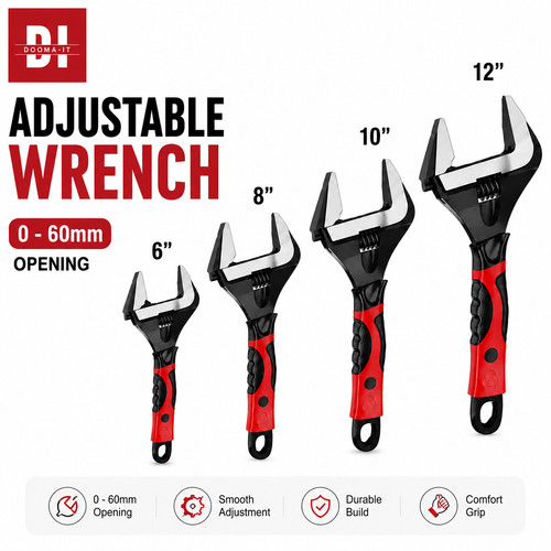 Extra wide jaw wrench - wide,