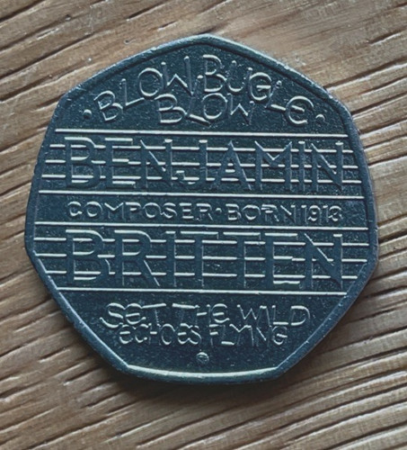 2013 benjamin britten 50p - 2013,