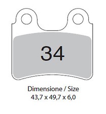 Sinter front brake pads pair MONTESA  all models TRIAL 01  034 TROFEO
