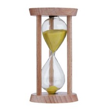 1X Wooden Sand Clock 3 Minutes Hourglass Sandglass Toothbrush Timer Kids Gift