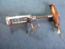 Antique Corkscrew Rack And Pinion Type With Brush Collectible bottle opener