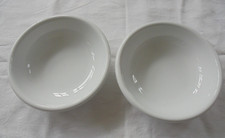 Ikea Soup Cereal Bowls x2 Plain White 21986 Rolled Edge Similar to Rondo or 365