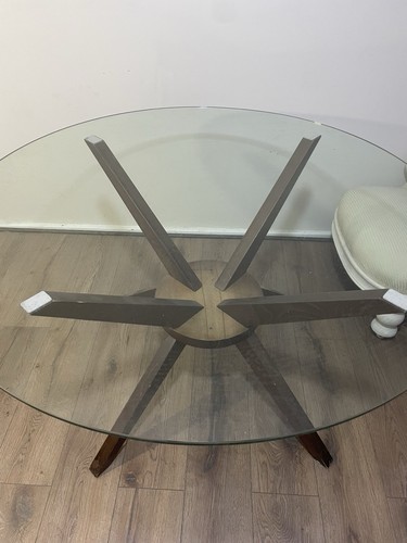 Glass round dining table with - round,