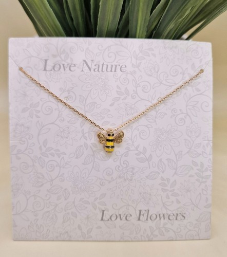 Delicate bumble bee necklace - bumble,