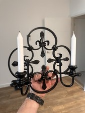 Gothic Wrought Iron 2 Arm Wall