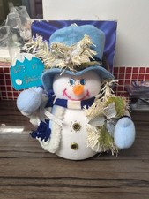 Vintage Christmas Fiber Optic Musical Snowman Battery Powered (No Mains Adapter)