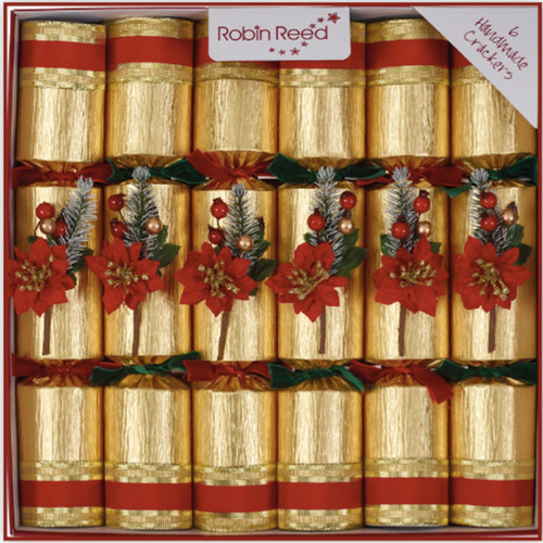 Gold poinsettia large handmade - poinsettia,