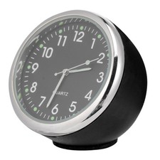 Vehicle-mounted Mini Clock Car Clock Dashboard Luminous Quartz Clock (Black)