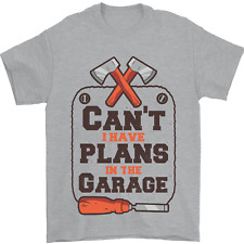 Plans In the Garage Carpentry DIY Tradesman Mens T-Shirt 100% Cotton