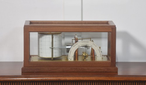 Rare mahogany cased barograph - rare,