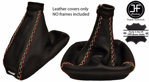 Black stitch leather gaiter - stitch,