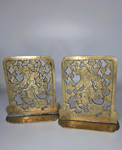 Pair solid brass chinese - solid,