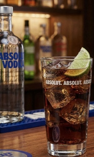 Absolut vodka highball glass - vodka,