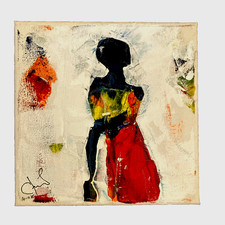 Abstract acrylic mixed media