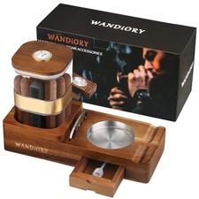 Cigar Humidor and Ashtray Set