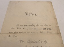 ANTIQUE 1858 BUSINESS NOTICE
