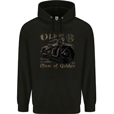 Old Boy 13 Motorcycle Motorbike Biker Mens 80% Cotton Hoodie