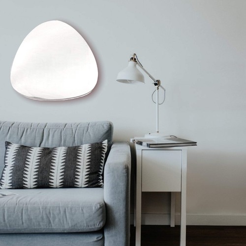 Triangular pebble wall mirror - triangular,