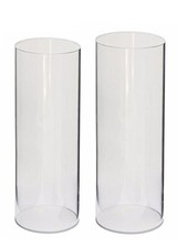  Set of 2 Round Clear Acrylic