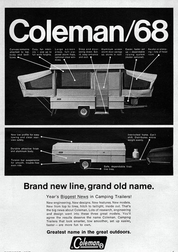 1968 coleman tent - 1968,