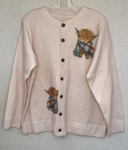 Pink cardigan cute highland - cardigan,