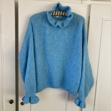 Made In Italy Sky Blue Super Soft Wool Mix Jumper L