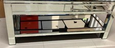 Mirrored glass coffee table - glass,