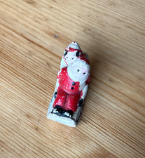 Vintage Bisque Christmas Cake Decoration topper - Sleigh