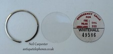 GPO dial label with stamper font spring clip & cover Telephone add your details