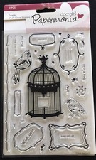 Birdcage birds frames border