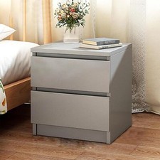 Modern Bedside Table Drawers Cabinet Bedroom Furniture Storage Nightstand Shelf