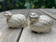Vintage Silver Coloured Quail