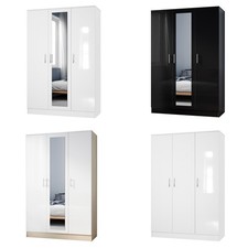 High Gloss 3 Door Mirrored