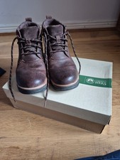 Clarks Men's Ripway Hi GTX Dark Tan Leather Boots Size UK 7g