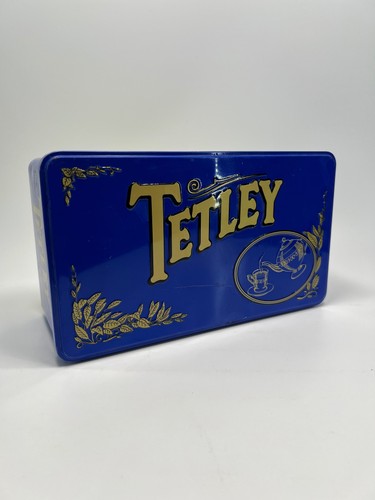 Tetley tea tin - tin, blue