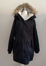 Hollister Coat Women's XL Black Parka Cozy-Lined Thermore Jacket Winter Hooded