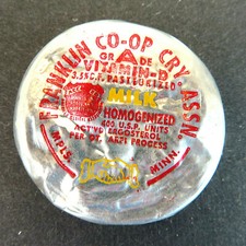 Vintage Franklin Co-Op Foil Milk Cap 1847 - Dairy Bottle Top, Minneapolis MN